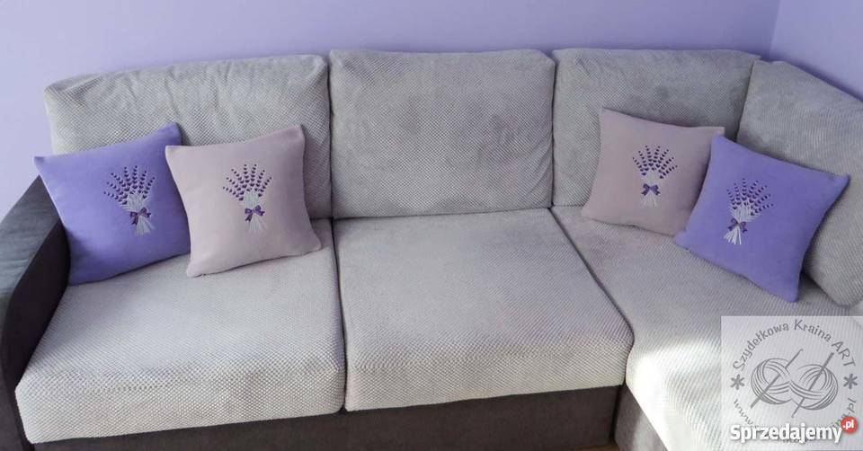 Poduszka dekoracyjna z LAWENDĄ poszewka wkład