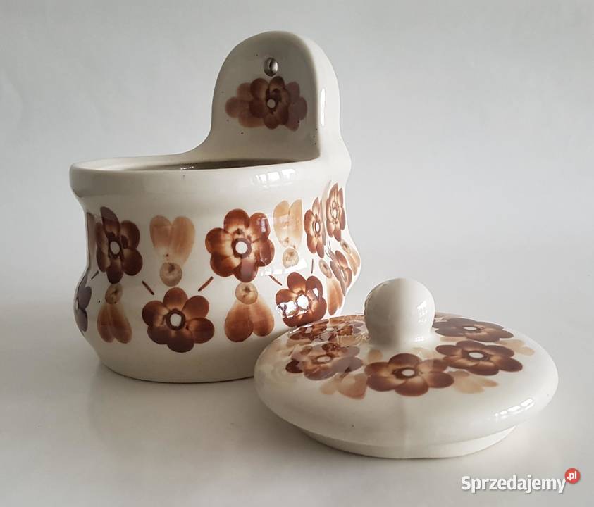 Pojemnik porcelanowy porcelana PRL dekor Legnica