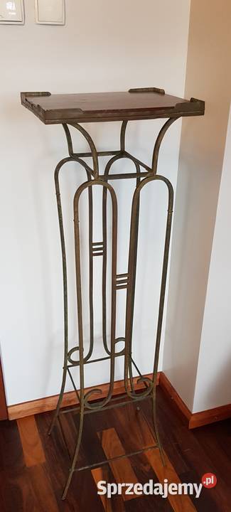 Postument konsola secesja wiedeńska mosiądz 1900 Orneta