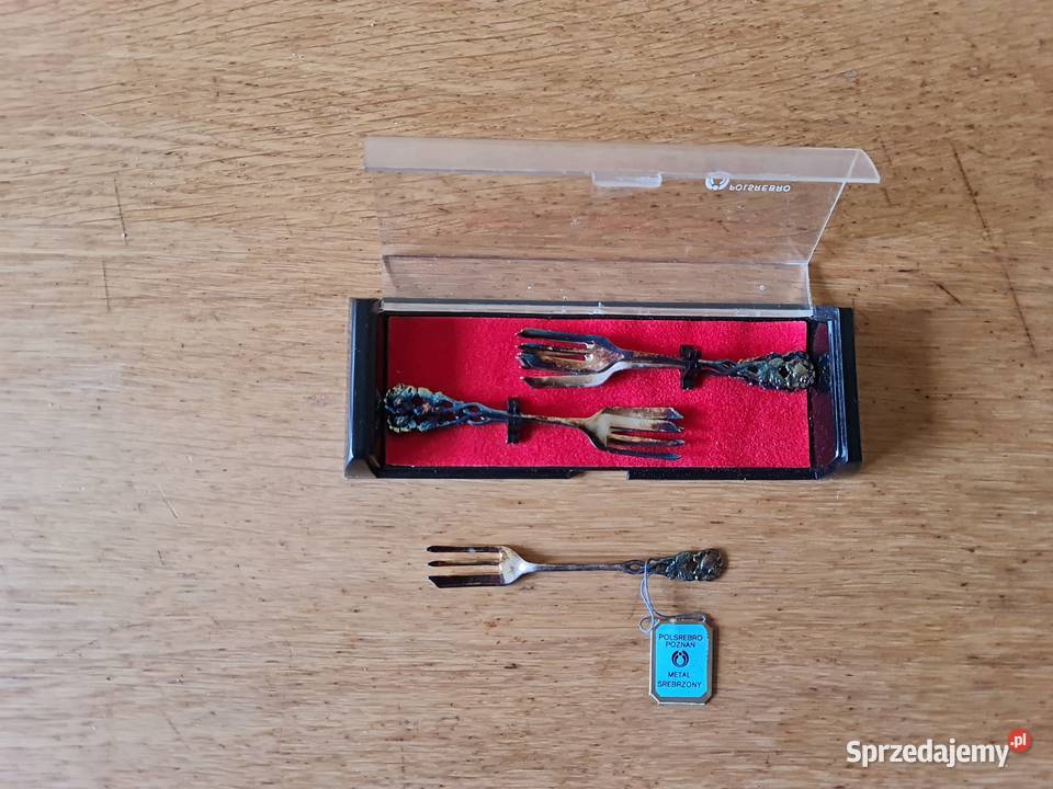 Małe widelczyki metal srebrzony Kolekcje mazowieckie Warszawa
