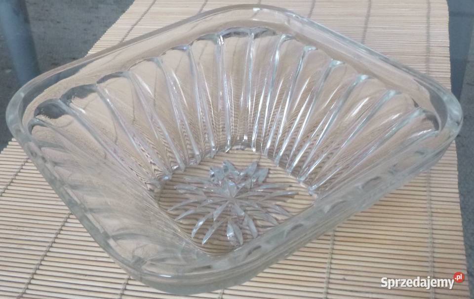 Szklana kwadratowa salaterka Warszawa