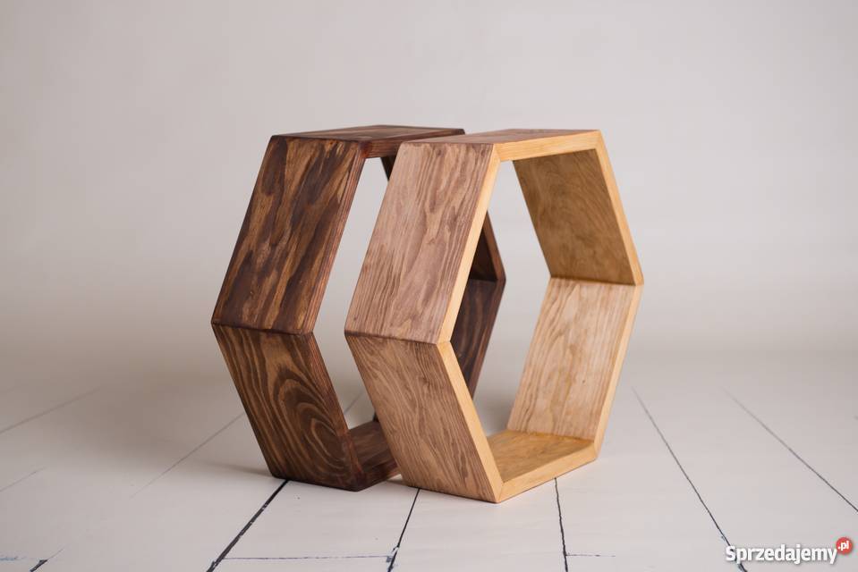 Drewniany heksagon foto rekwizyt do sesji