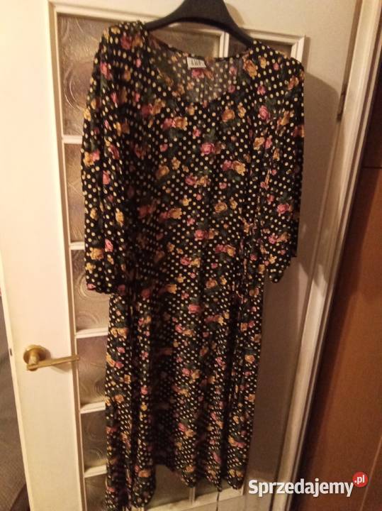 sukienka firmy AMP w róże Vintage mazowieckie Warszawa