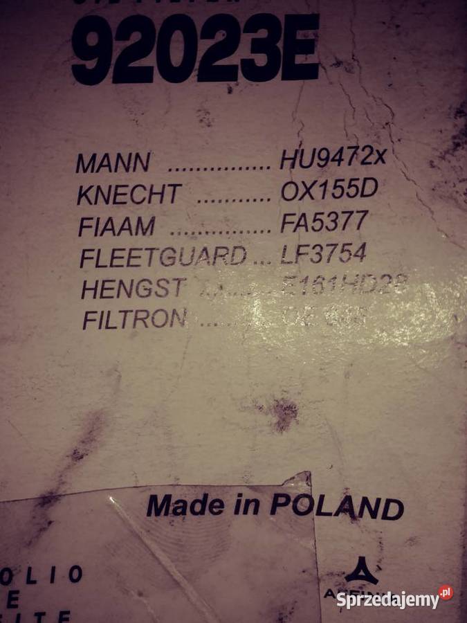 wkład filtra oleju 2