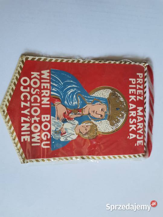 Stary proporczyk Jan Paweł II Matka Boska Siemianowice Śląskie