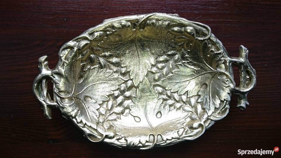 Stara mosiężna patera oczyszczona i Kraków