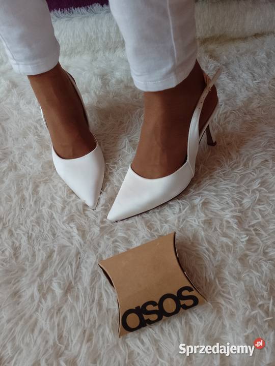 40 ASOS Design Kremowe czółenka z odkrytą piętą małopolskie Kraków