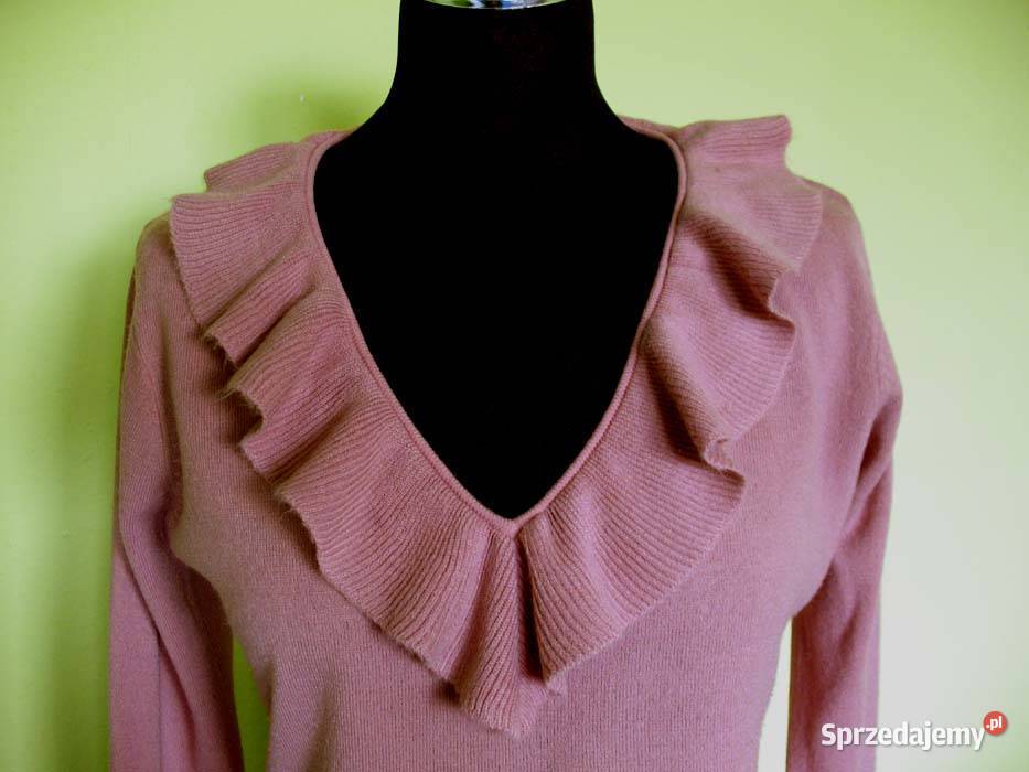 Bluzka cienki sweter z akrylu 38 M biust 100 Bez wzoru