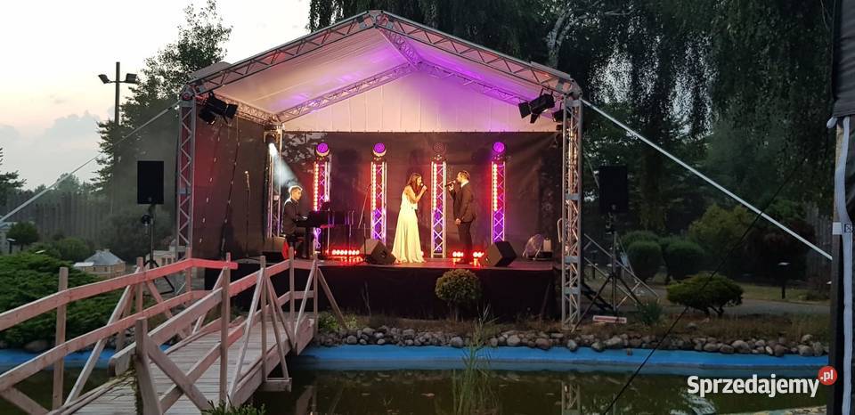 Scena 7x5m estrada zadaszenie sceniczne wynajem Poznań