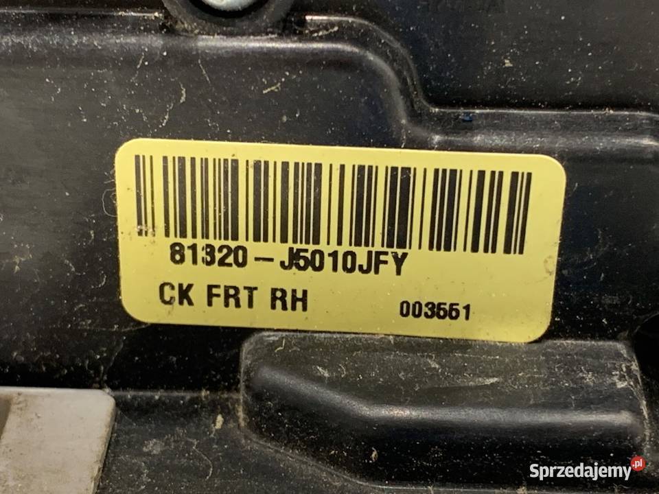 ZAMEK DRZWI PRAWY PRZÓD KIA STINGER Hatchback podkarpackie