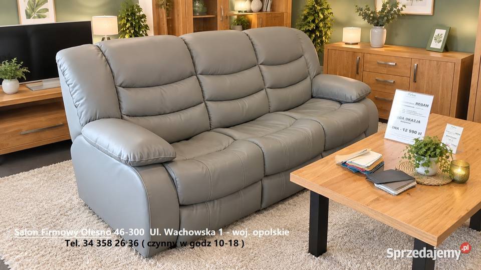 Nowy Komplet REGAN 321 Skóra Naturalna PASSIONE