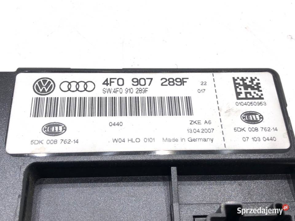 MODUŁ KOMFORTU AUDI A6 C6 4F0907289F Kombi 0411 osobowe