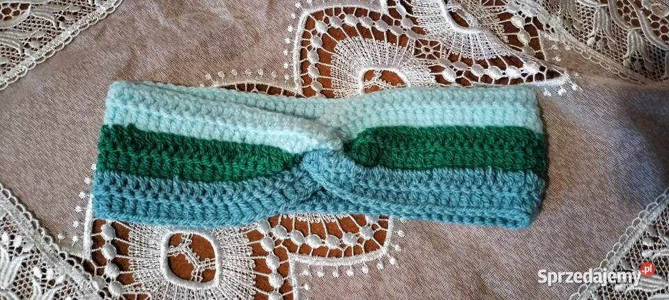Ręcznie robiona opaska na głowę ciepła Częstochowa
