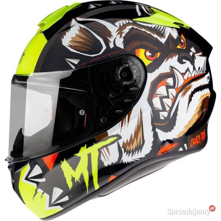 KASK INTEGRALNY CRAZYDOG ROZMIAR L AUTOTECH kaski Mrągowo sprzedam