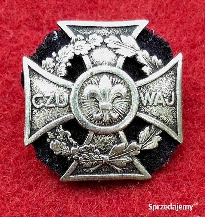 Stary Krzyż Harcerski Numerowany Sygnowany śląskie Gliwice