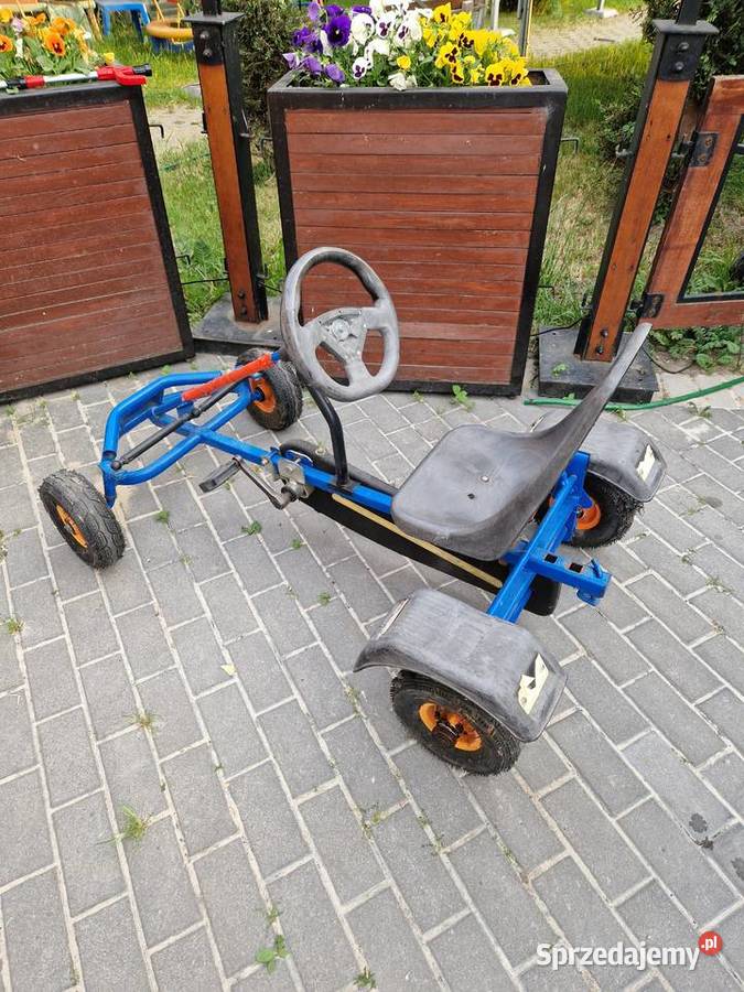 Gokard na pedały rower hamulec ręczny Niebieski Głogowa sprzedam