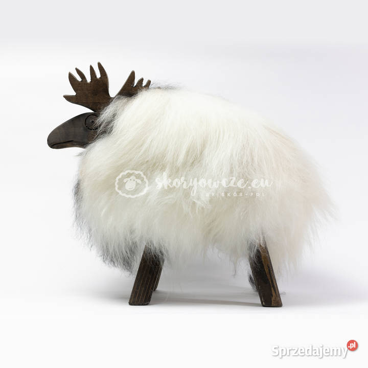 Krzesło renifer dekoracyjny czarno biały Szaflary