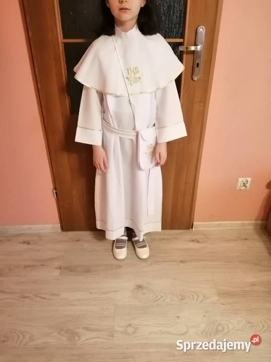 Alba komunijna dziewczynki 140 szczuplej