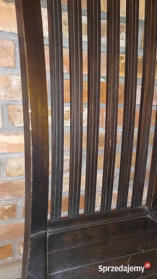 Krzesło tekowe drewniane 1 kolonialne twarde zachodniopomorskie Gawroniec sprzedam