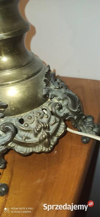 lampa z mosiądzu i porcelany Gdańsk