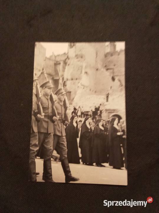 Pocztówka Warszawa 20 czerwca 1946 procesja Boże