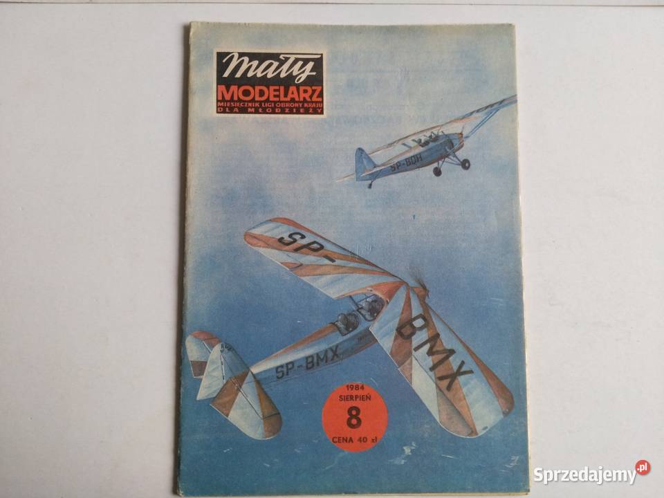 Mały Modelarz 81984 Polski samolot szkolny RWD17 Modelarstwo śląskie Dąbrowa Górnicza
