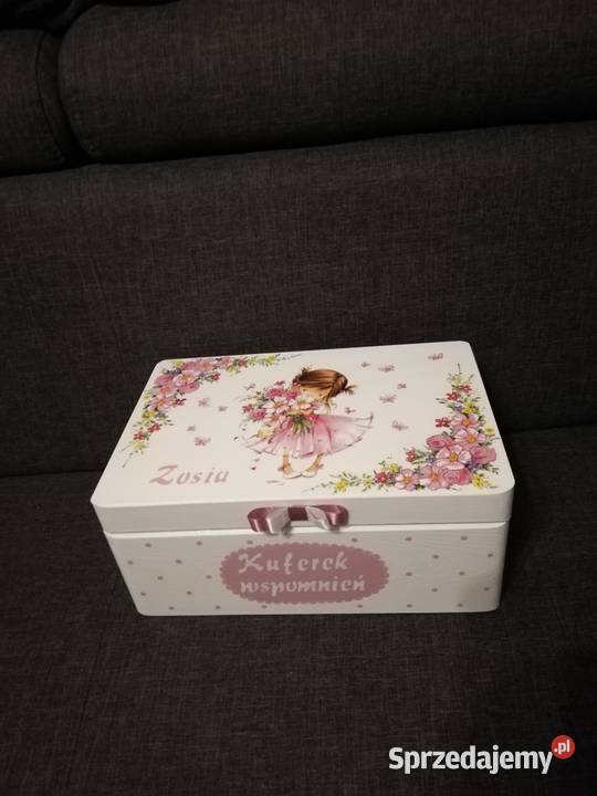 Kuferek wspomnień z imieniem chrzest roczek Kędzierzyn-Koźle sprzedam