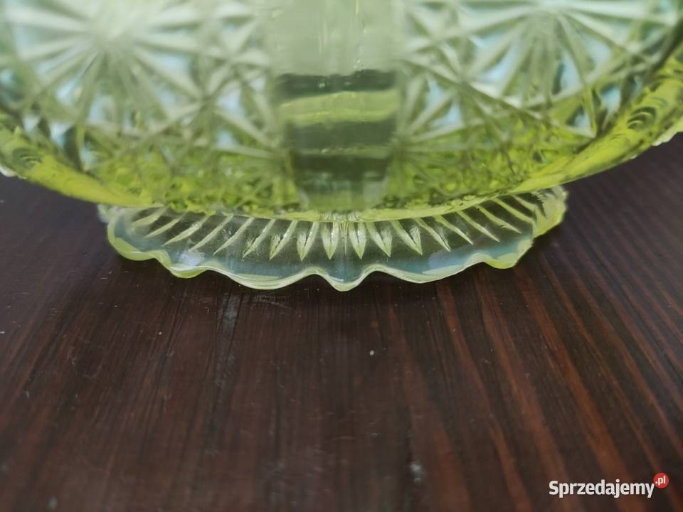 Szkło uranowe George Davidson koszyczek 1891r Kraków