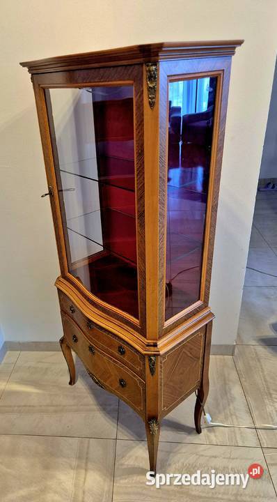 Witryna z intarsjami w stylu Ludwikowskim Rokoko Bydgoszcz