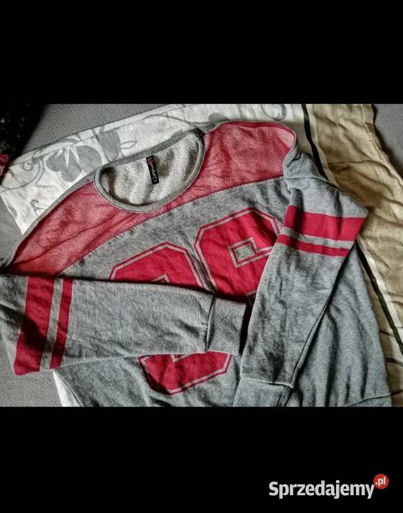 YORkER Szara Bluza oversize Z wstawką wielkopolskie Leszno