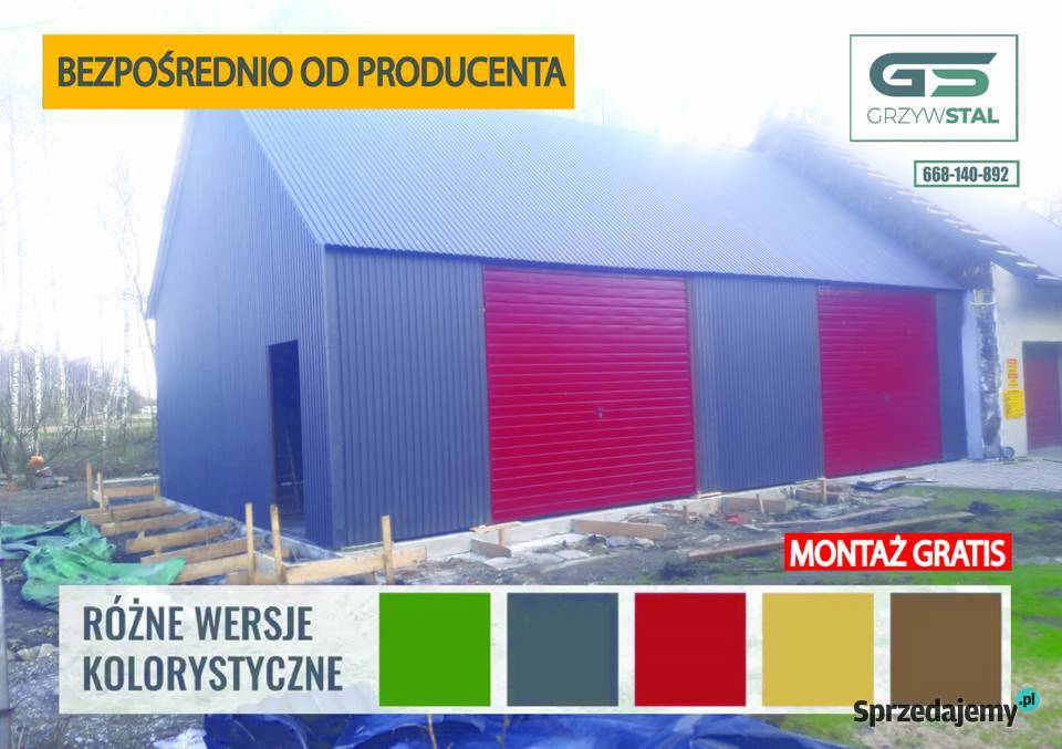 Garaż Blaszany HALA MAGAZYNOWA Magazyn Wiata Legnica