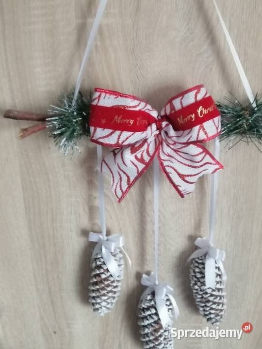 Zawieszki świąteczne z naturalnymi szyszkami Boże Narodzenie Dom i Ogród Katowice