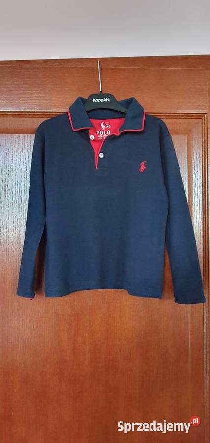 Granatowa bluza Polo chłopca 10 lat rozmiar 140 Odzież Bibice