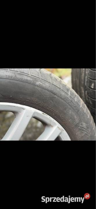 Oryginalne felgi aluminiowe VW 16 opony 21555 Opony i felgi lubuskie Szprotawa sprzedam