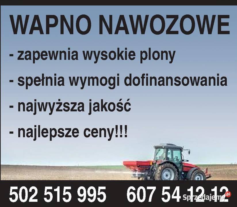 Wapno Nawozowe Węglanowe Magnezowe KredaZwrot z Oświęcim