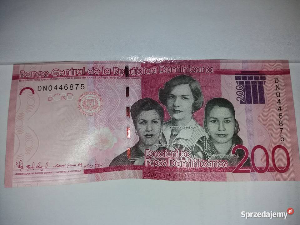 Banknot 200 peso DOMINIKANA sprzedam