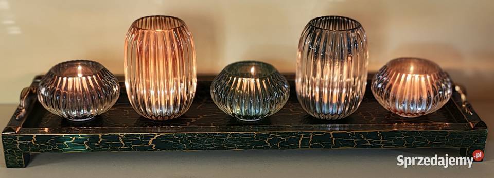 Świecznik taca unikatowy ozdobny Duży Drewno i sprzedam