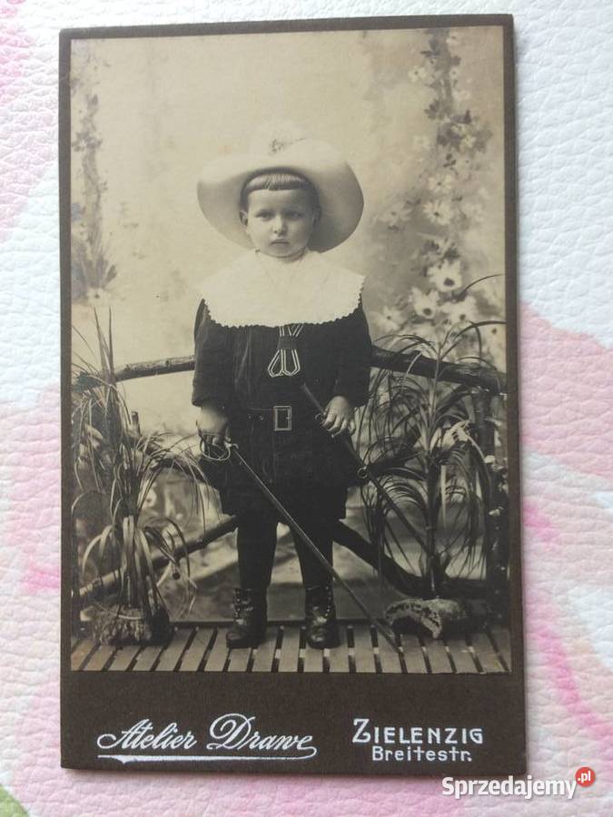 1235 SULĘCIN Niemieckie Zdjęcie Kartonikowe Antykwariat