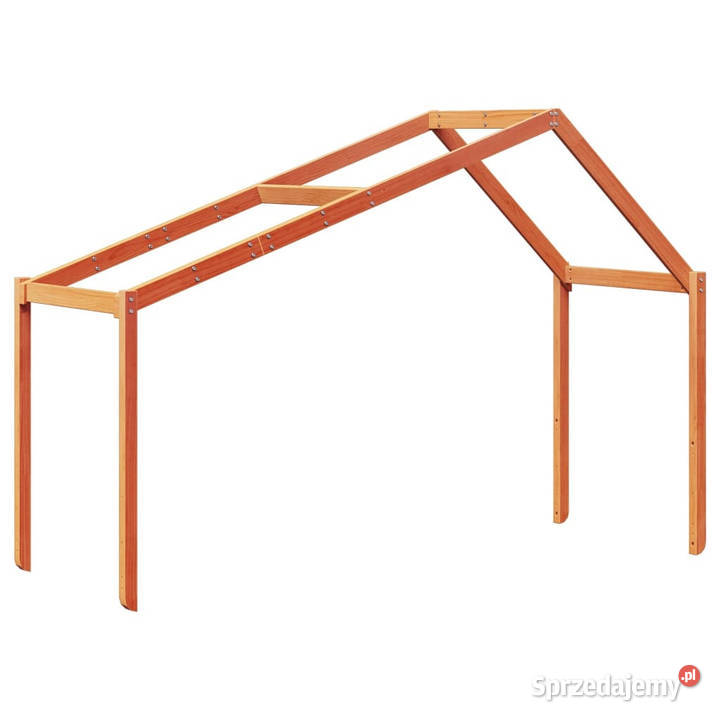 Łóżko z piętrem i daszkiem woskowy brąz 80x200 112cm Warszawa