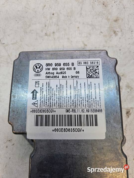 SENSOR STEROWNIK PODUSZEK AIR BAG AUDI Q5 8R śląskie sprzedam