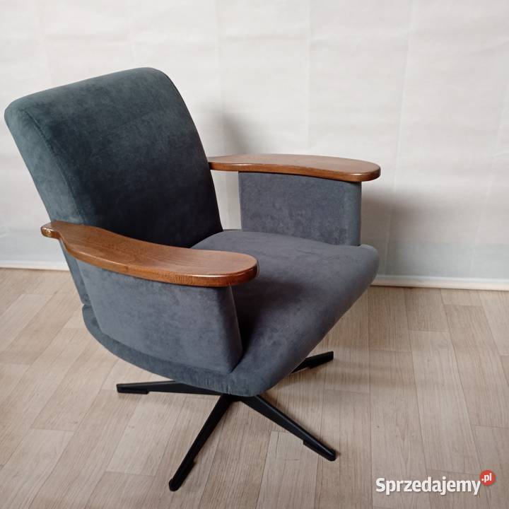 Fotel obrotowy z PRL KOS renowacji wielkopolskie Puszczykowo