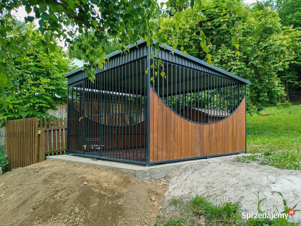 Kojec Klatka Psa Psów Kota z podłogą buda miski mazowieckie Halinów