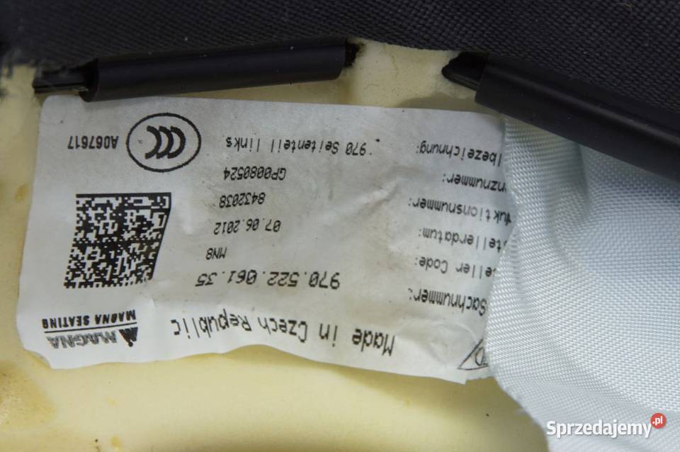 PANAMERA 970 PODUSZKA AIRBAG TYŁ 97052206135 Lipno sprzedam