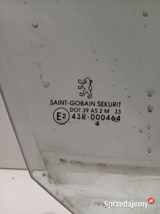 Szyba Drzwi Prawa Przednia Peugeot 206 98 osobowe wielkopolskie Bralin