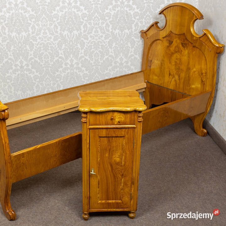 Łóżko szafka nocna biedermeier Ludwik Filip Swarzędz
