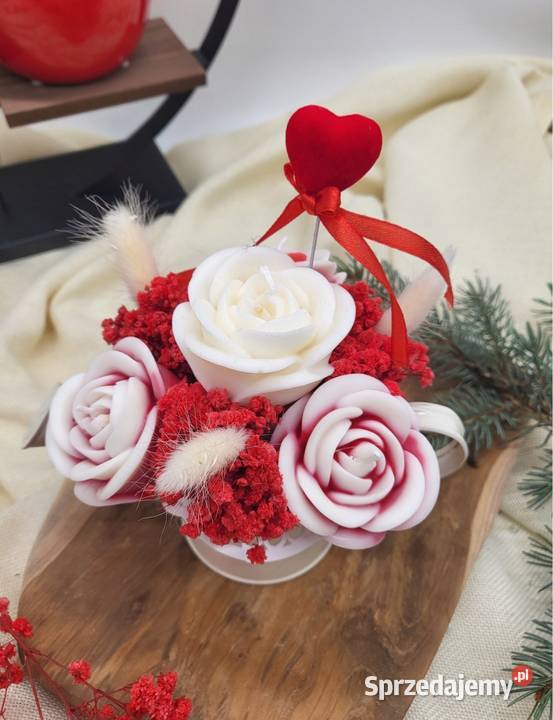 Flowerbox ze świec sojowych zapachowych Prezent Piotrków Trybunalski