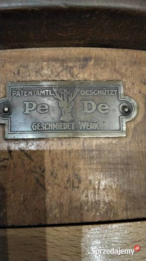 Stary Młynek Ręczny Drewniany Sygnowany Nowa Sól