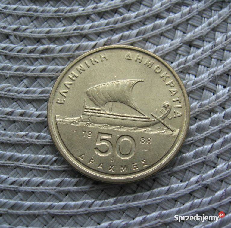 Grecja 50 Drachm 1988r Numizmatyka
