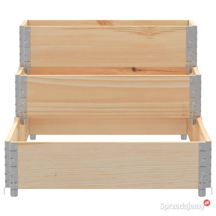 3poziomowa podwyższona donica 120x80 lite drewno