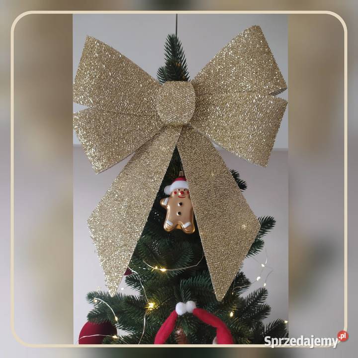 Zestaw ozdób choinkowych bombki złote białe Koszalin